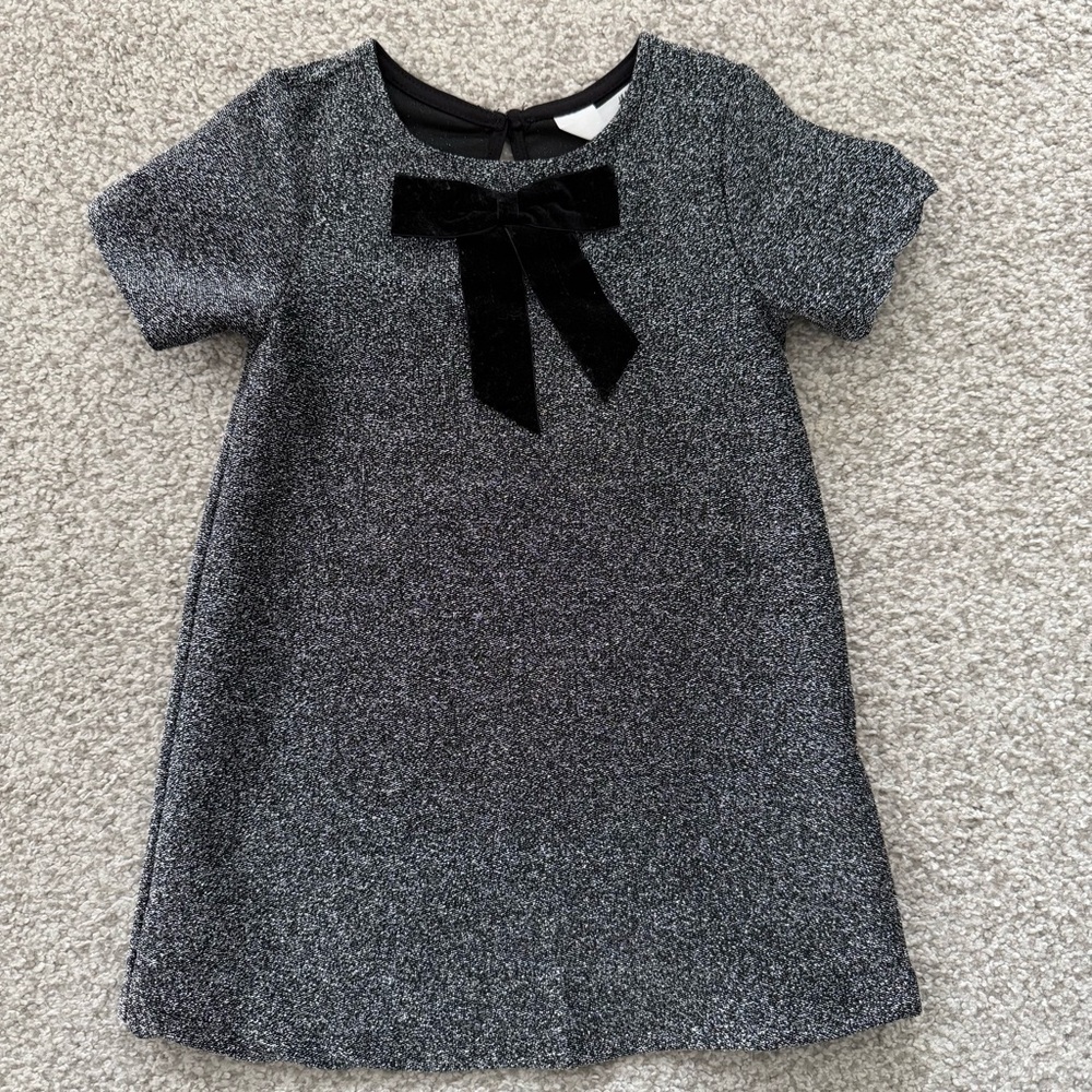 H& M Toddler Holiday Dress with Black Bow